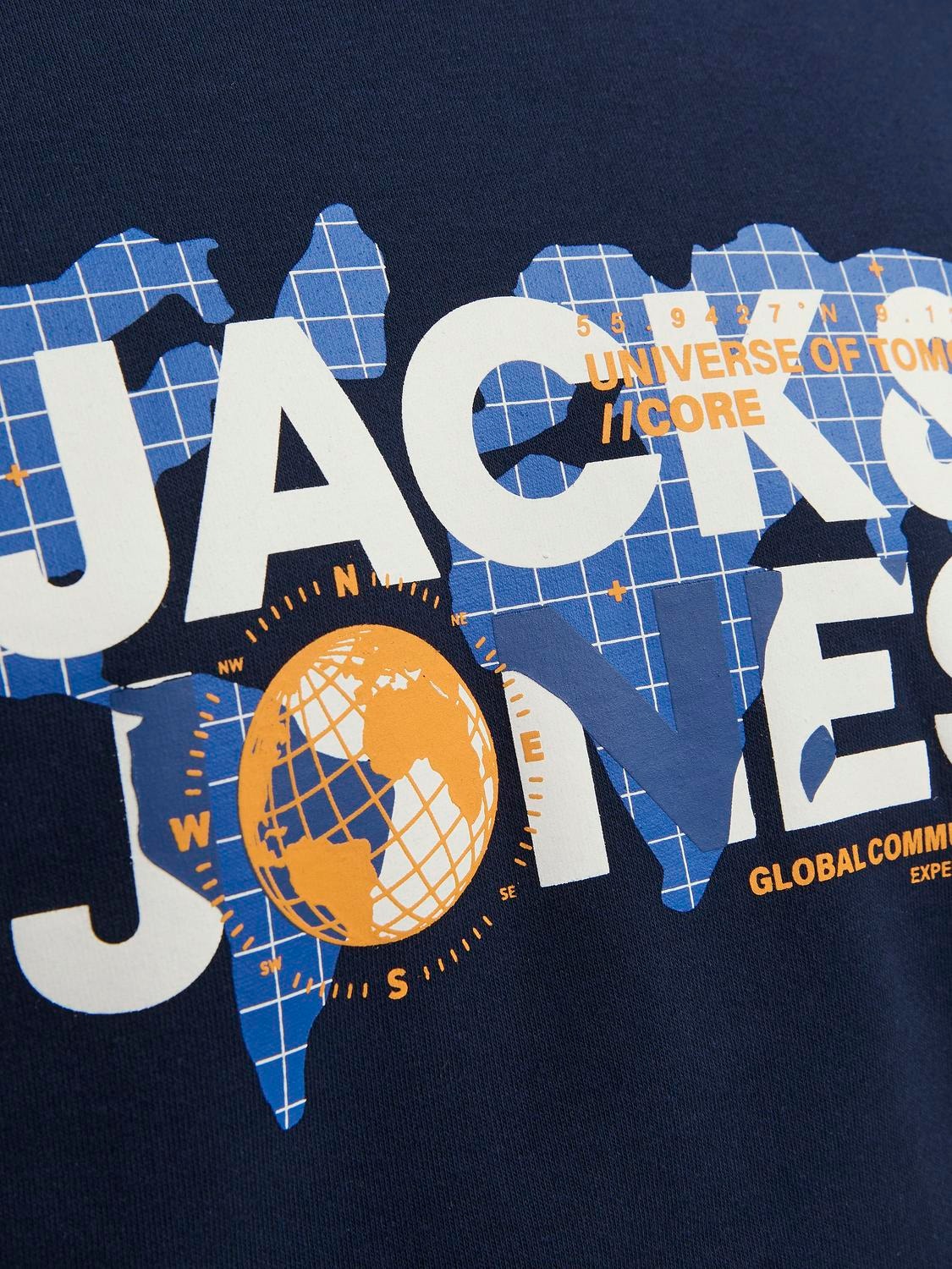 Jack & Jones Logo Mikina s kulatým výstřihem -Navy Blazer - 12240211
