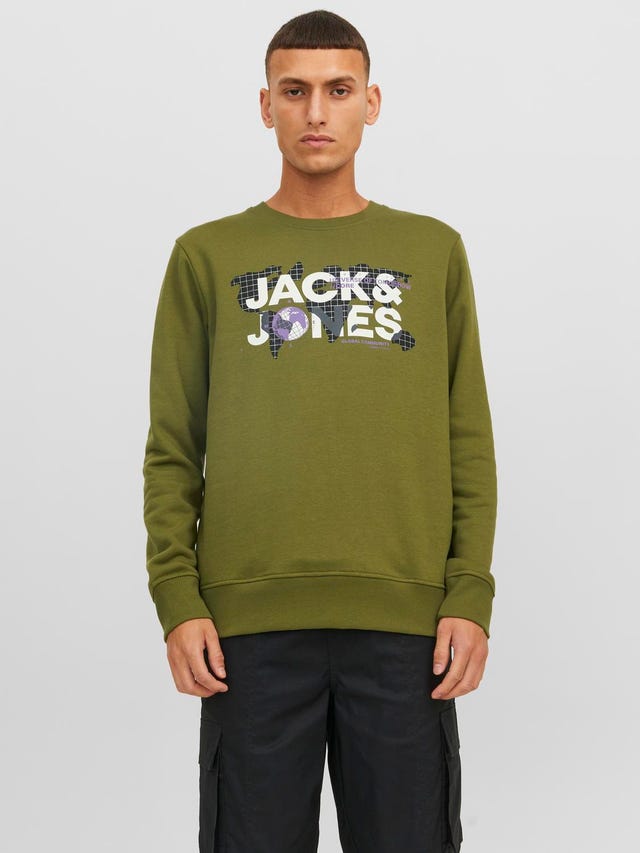 Jack & Jones Logo Sweatshirt med rund hals - 12240211