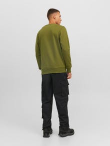 Jack & Jones Logo Sweatshirt met ronde hals -Olive Branch - 12240211