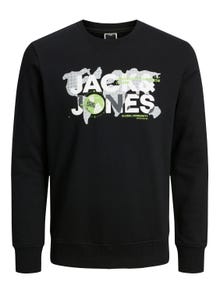 Jack & Jones Logo Sweatshirt met ronde hals -Black - 12240211