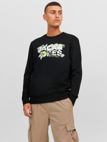 Jack & Jones Logo Sweatshirt met ronde hals -Black - 12240211