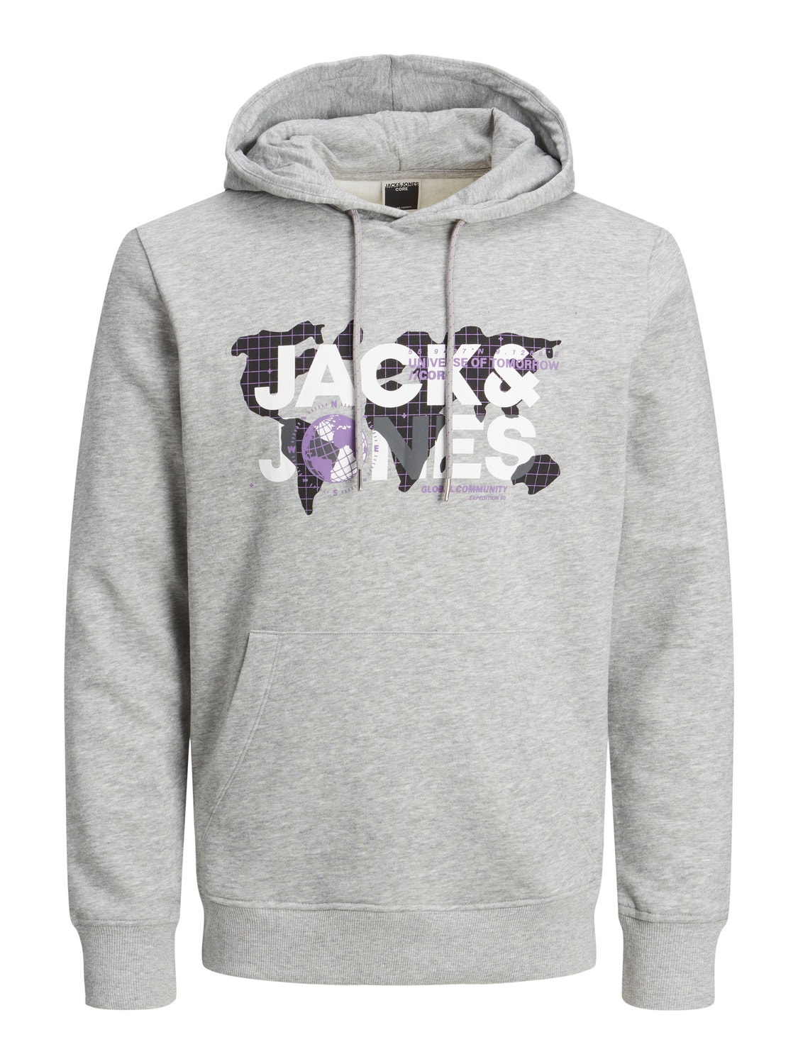 Jack & Jones Felpa con cappuccio Con logo -Light Grey Melange - 12240214