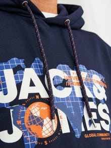 Jack & Jones Logo Hættetrøje -Navy Blazer - 12240214
