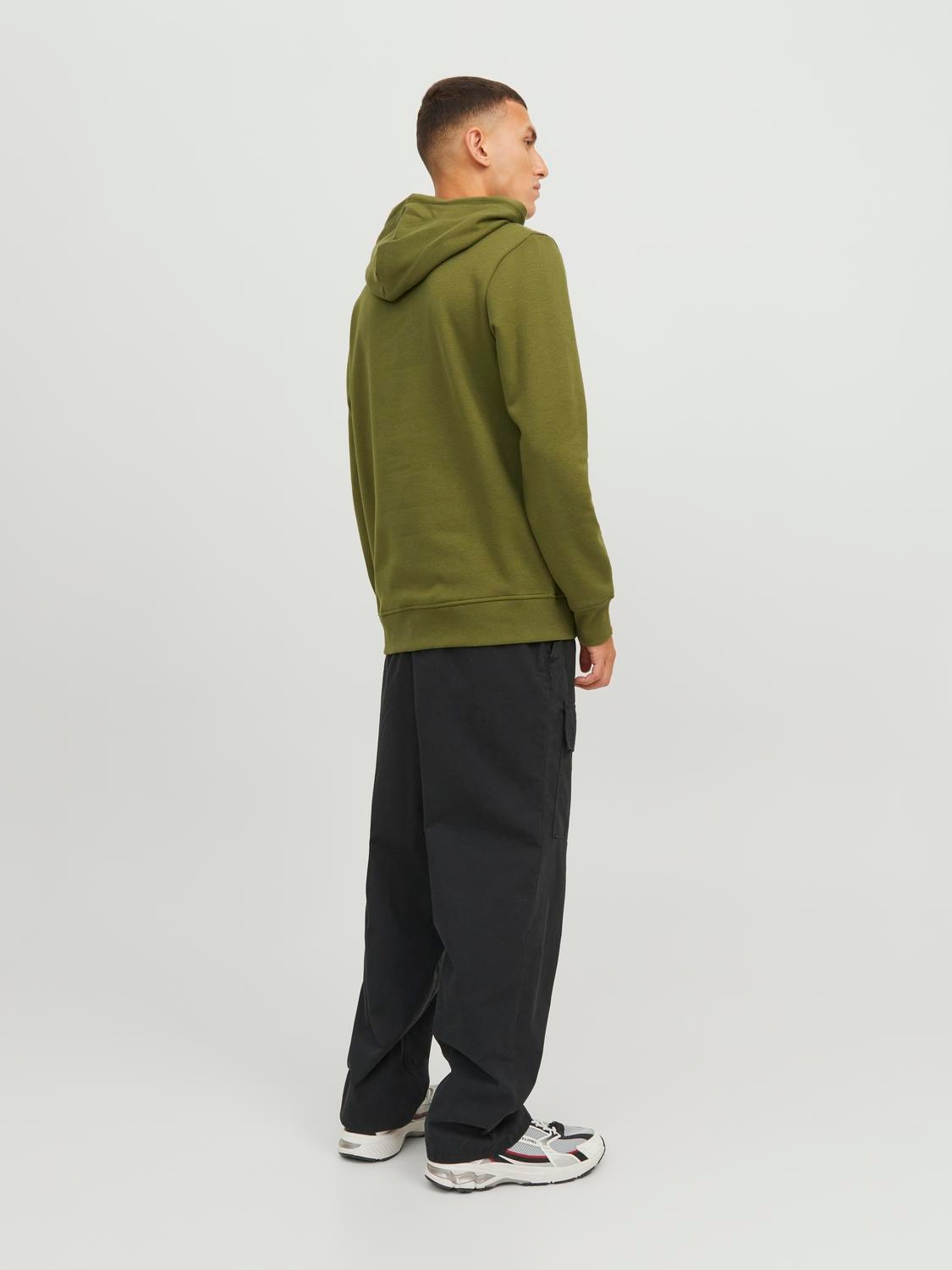 Jack & Jones Hoodie Logo -Olive Branch - 12240214