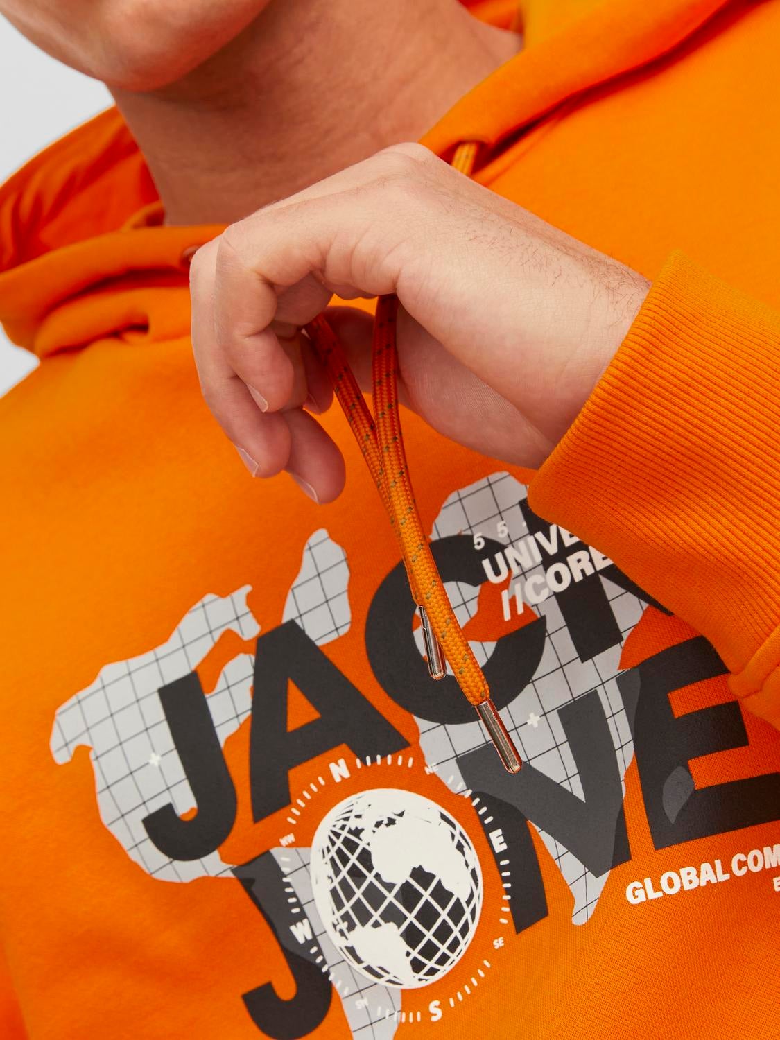 Jack and shop jones hoodie orange