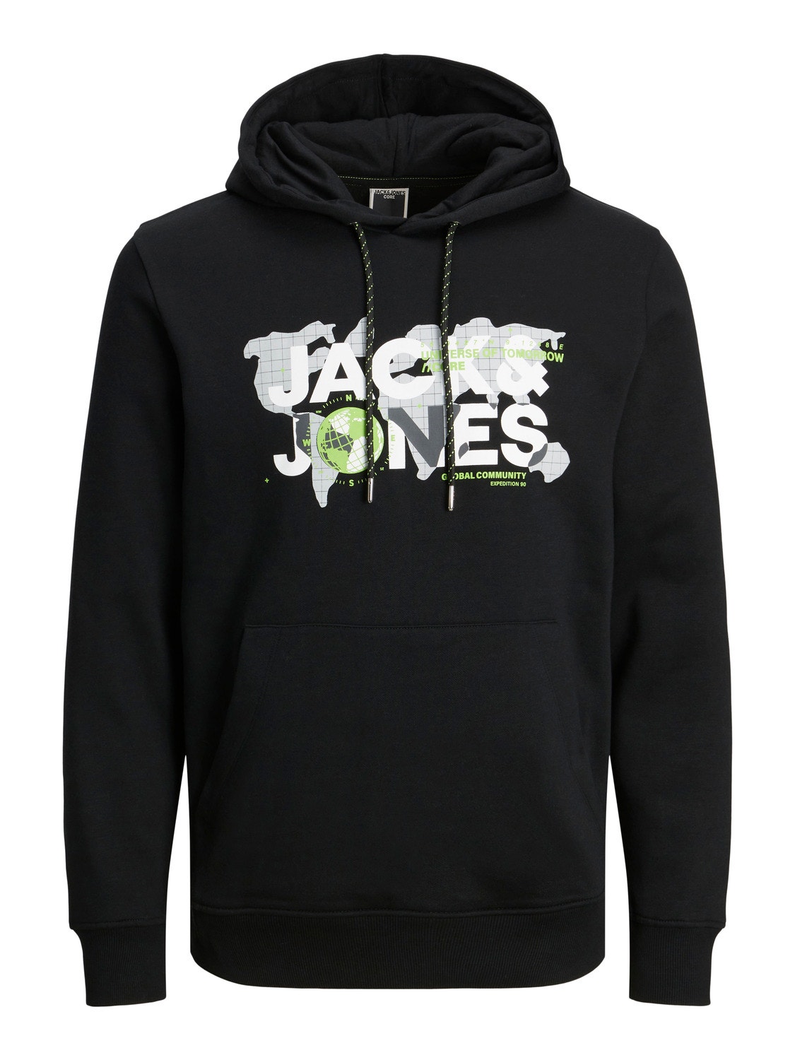 Jack & Jones Logo Hoodie -Black - 12240214
