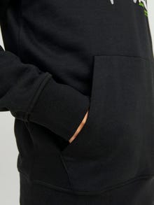 Jack & Jones Logotipas Megztinis su gobtuvu -Black - 12240214