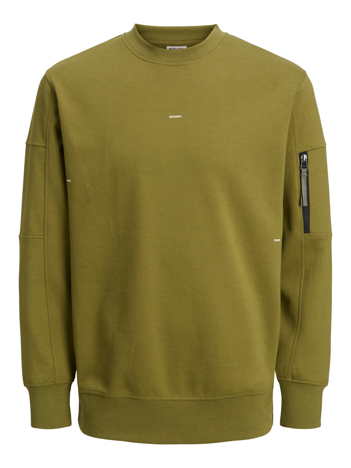 Jack & Jones Einfarbig Sweatshirt mit Rundhals -Olive Branch - 12240222
