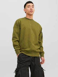 Jack & Jones Einfarbig Sweatshirt mit Rundhals -Olive Branch - 12240222