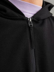 Jack & Jones Ensfarvet Sweatshirt med halv lynlås -Black - 12240224