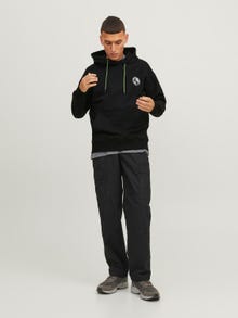 Jack & Jones Nyomott mintás Kapucnis felső -Black - 12240239