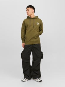 Jack & Jones Nyomott mintás Kapucnis felső -Olive Branch - 12240239