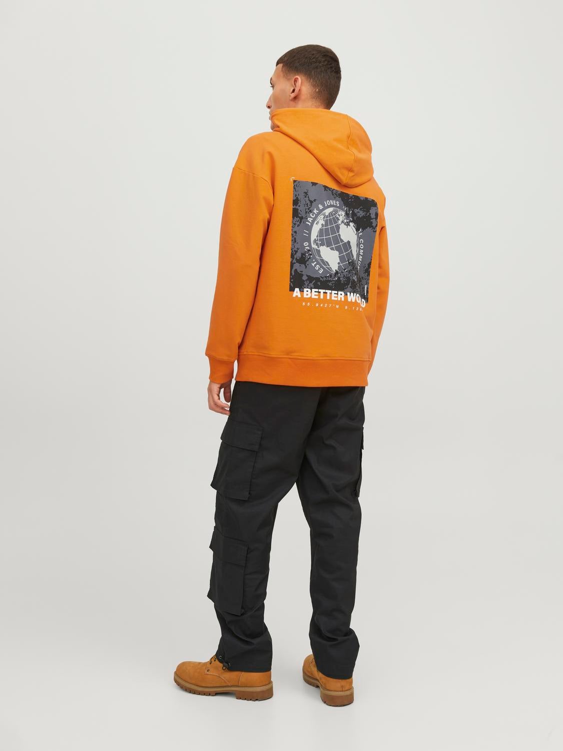 Jack and jones hoodie orange sale