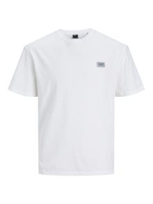 Jack & Jones T-shirt Logo Col rond -White - 12240266