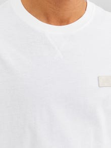 Jack & Jones Logo Ümmargune kaelus T-särk -White - 12240266