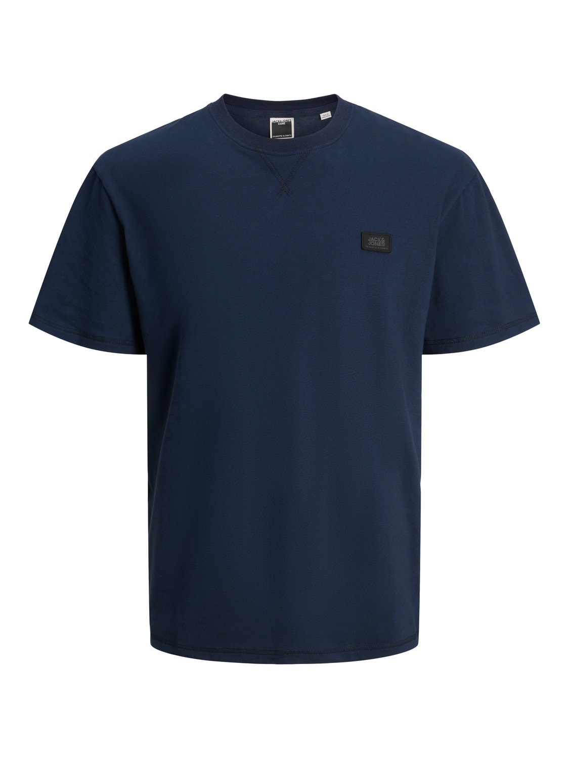 Jack & Jones Logo O-hals T-skjorte -Navy Blazer - 12240266