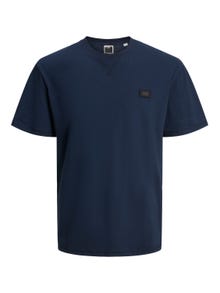Jack & Jones Logo Pyöreä pääntie T-paita -Navy Blazer - 12240266