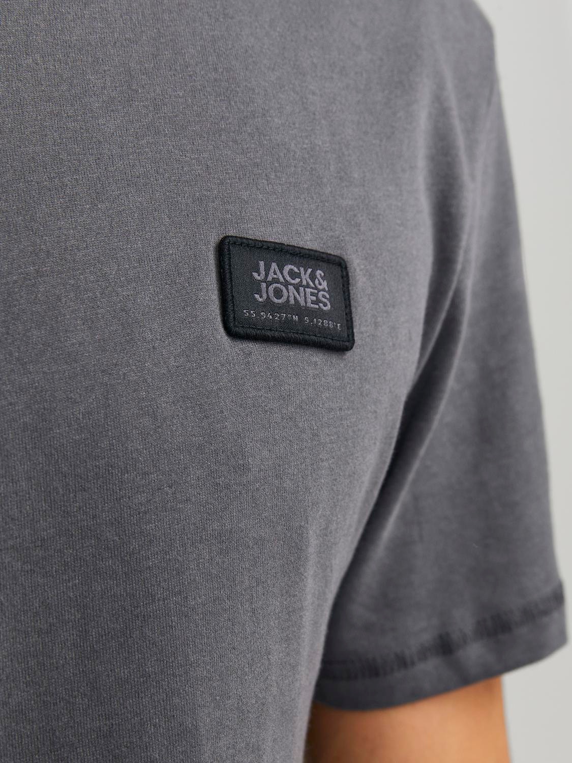 Jack & Jones Logo Crew neck T-shirt -Asphalt - 12240266