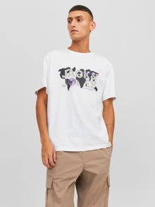 Jack & Jones Logó Környak Trikó -White - 12240276