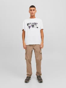 Jack & Jones Logó Környak Trikó -White - 12240276