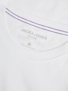 Jack & Jones Logo Pyöreä pääntie T-paita -White - 12240276