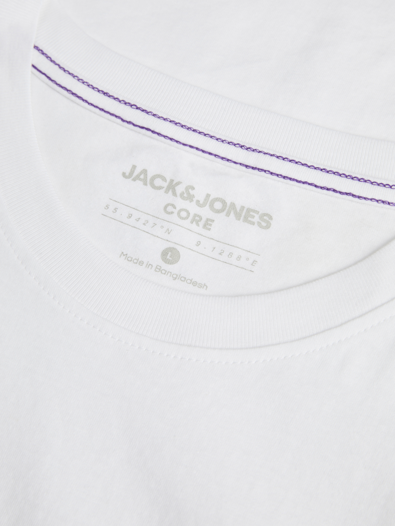 Jack & Jones Logotipas Apskritas kaklas Marškinėliai -White - 12240276