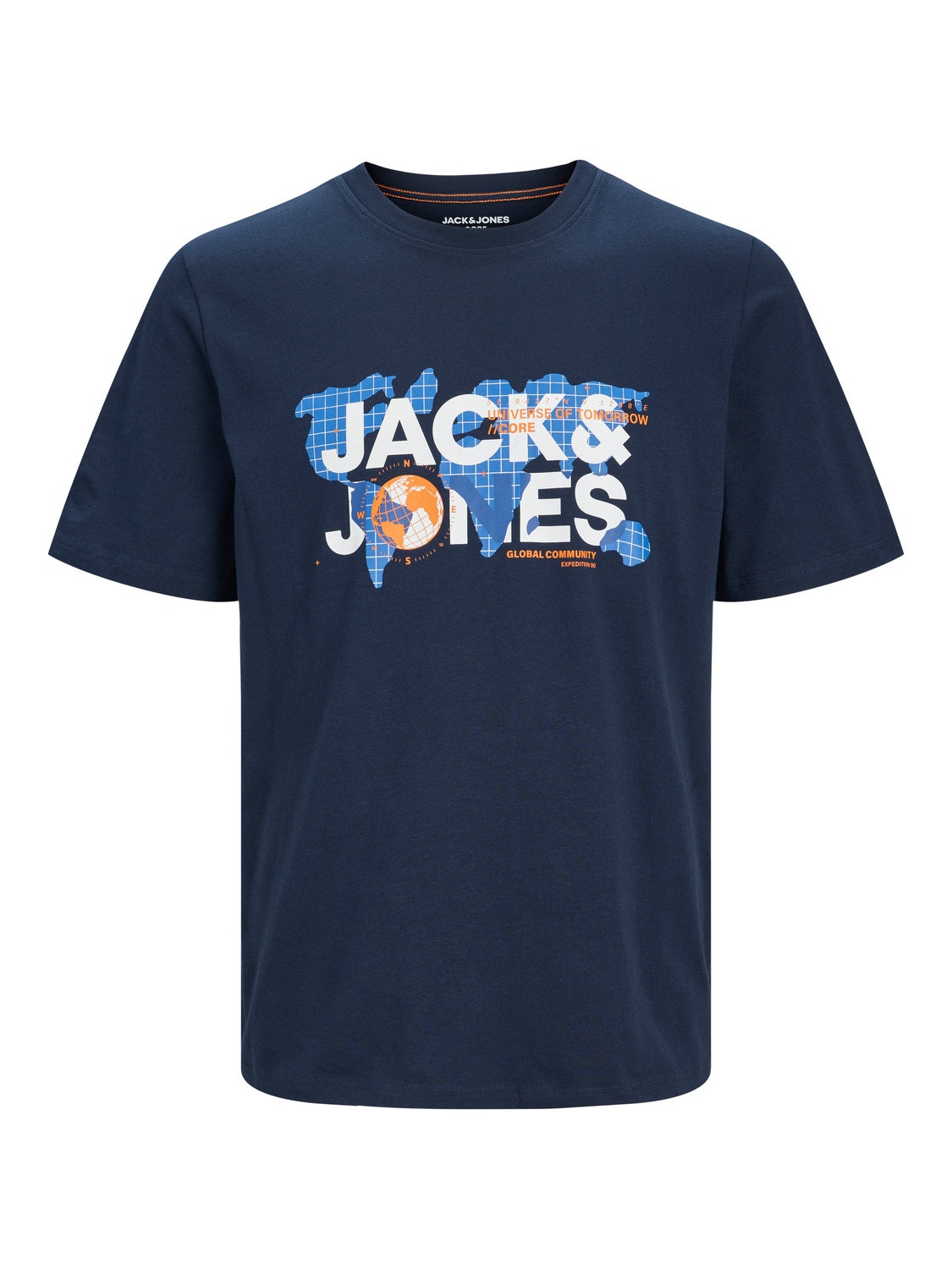 Jack & Jones Logotyp Rundringning T-shirt -Navy Blazer - 12240276