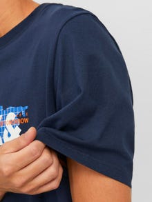 Jack & Jones Logotipas Apskritas kaklas Marškinėliai -Navy Blazer - 12240276