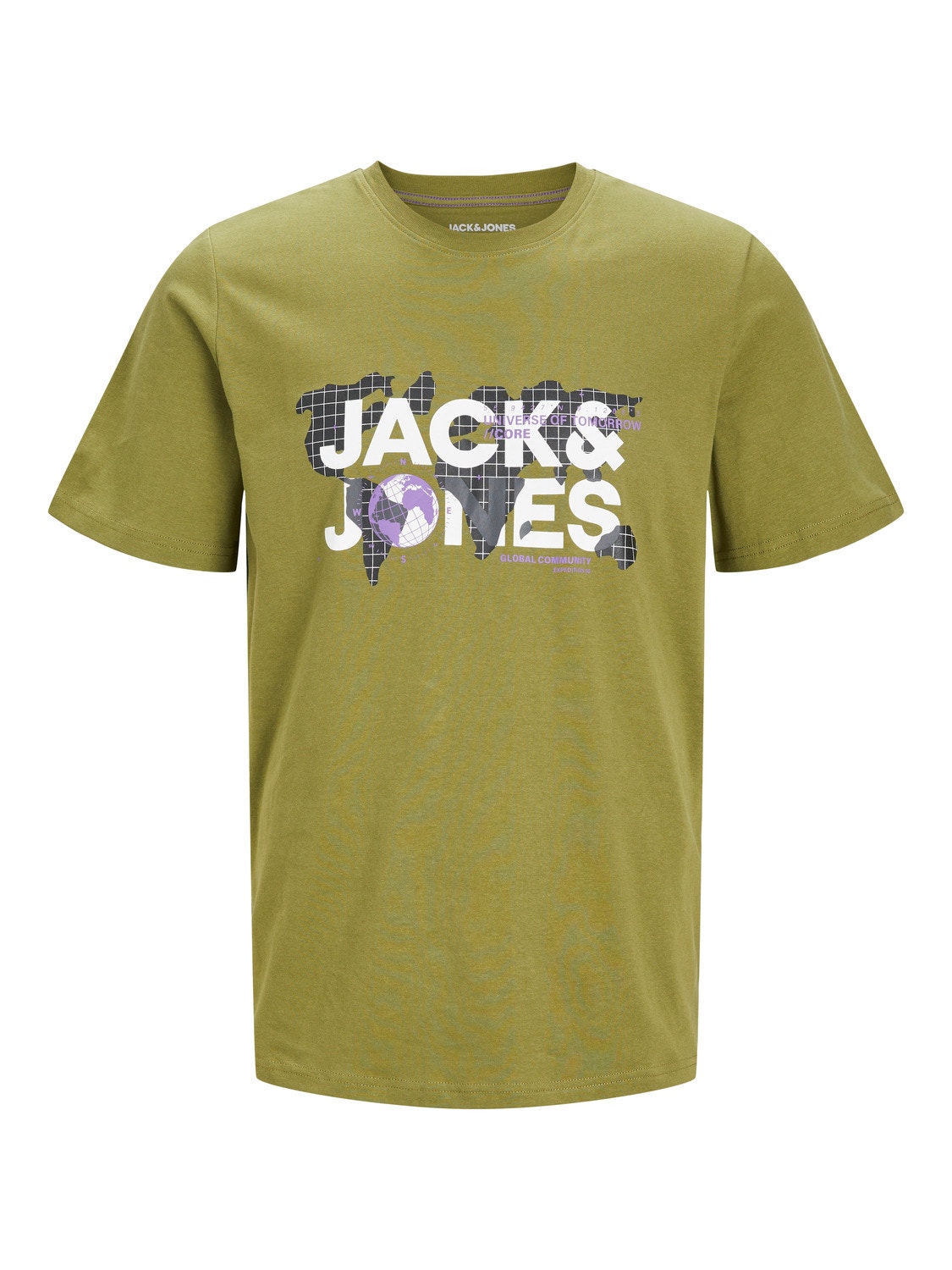Jack & Jones Logotipas Apskritas kaklas Marškinėliai -Olive Branch - 12240276