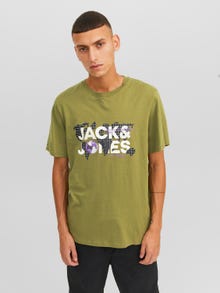 Jack & Jones Camiseta Logotipo Cuello redondo -Olive Branch - 12240276