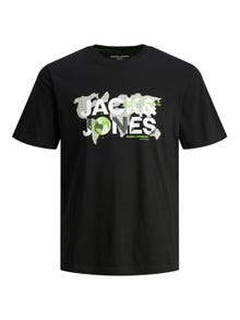 Jack & Jones Logotipas Apskritas kaklas Marškinėliai -Black - 12240276
