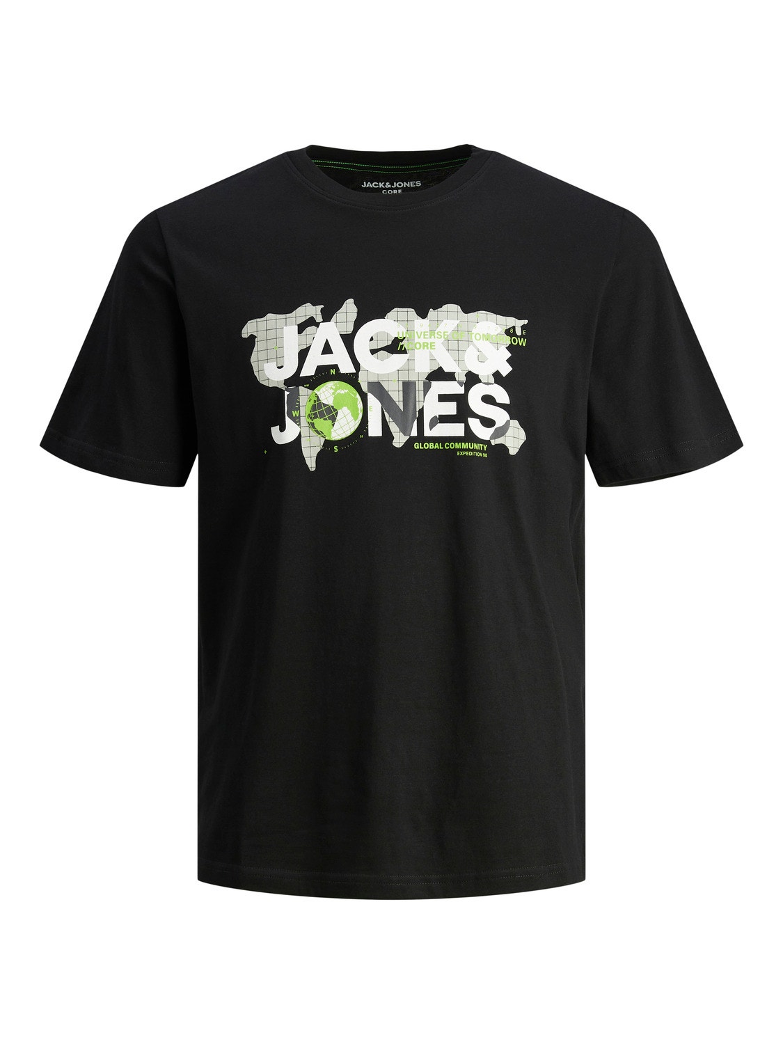 Jack & Jones Logotipas Apskritas kaklas Marškinėliai -Black - 12240276