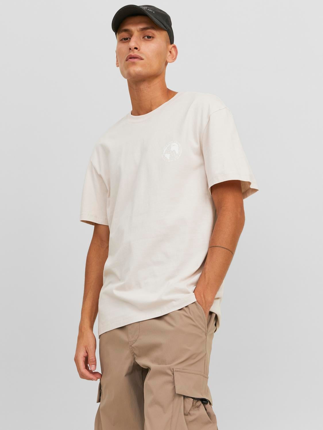 T-shirt Imprimé Col Rond - Jack & Jones - Modalova