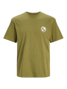 Jack & Jones Gedrukt Ronde hals T-shirt -Olive Branch - 12240279