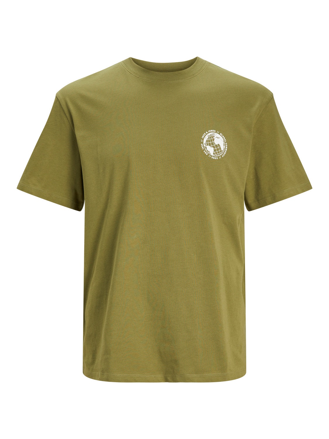 Jack & Jones T-shirt Estampar Decote Redondo -Olive Branch - 12240279