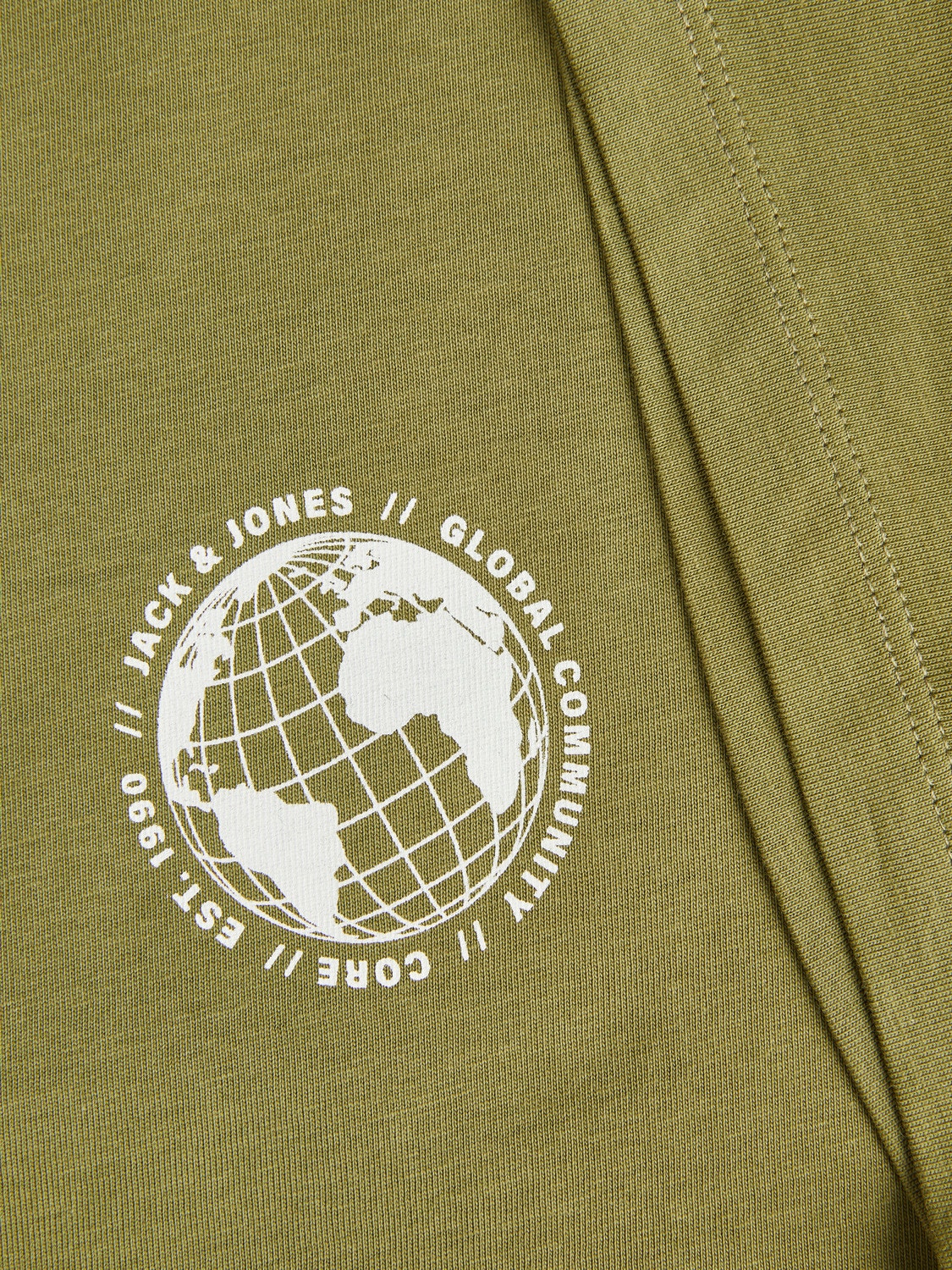 Jack & Jones Bedrukt Ronde hals T-shirt -Olive Branch - 12240279