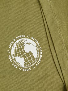 Jack & Jones Tryck Rundringning T-shirt -Olive Branch - 12240279