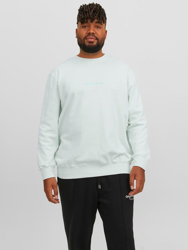 Jack & Jones Plus Size Ensfarvet Sweatshirt med rund hals - 12240302