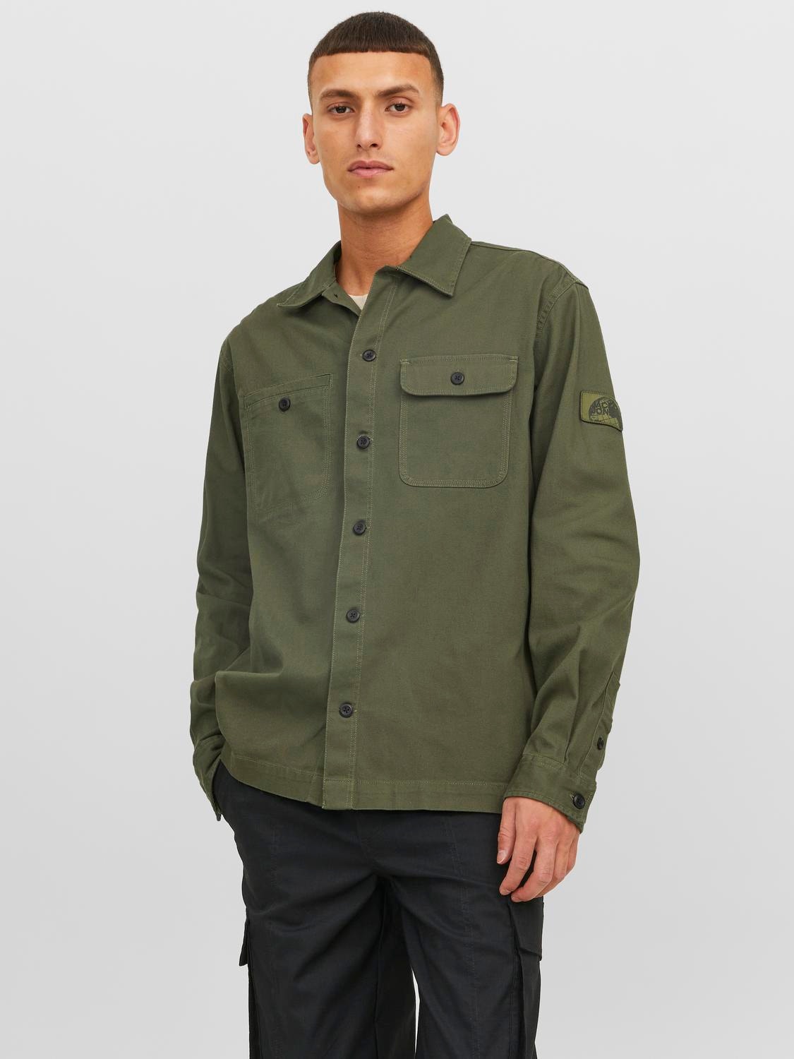 Jack & Jones Relaxed Fit Overshirt -Olive Night - 12240366
