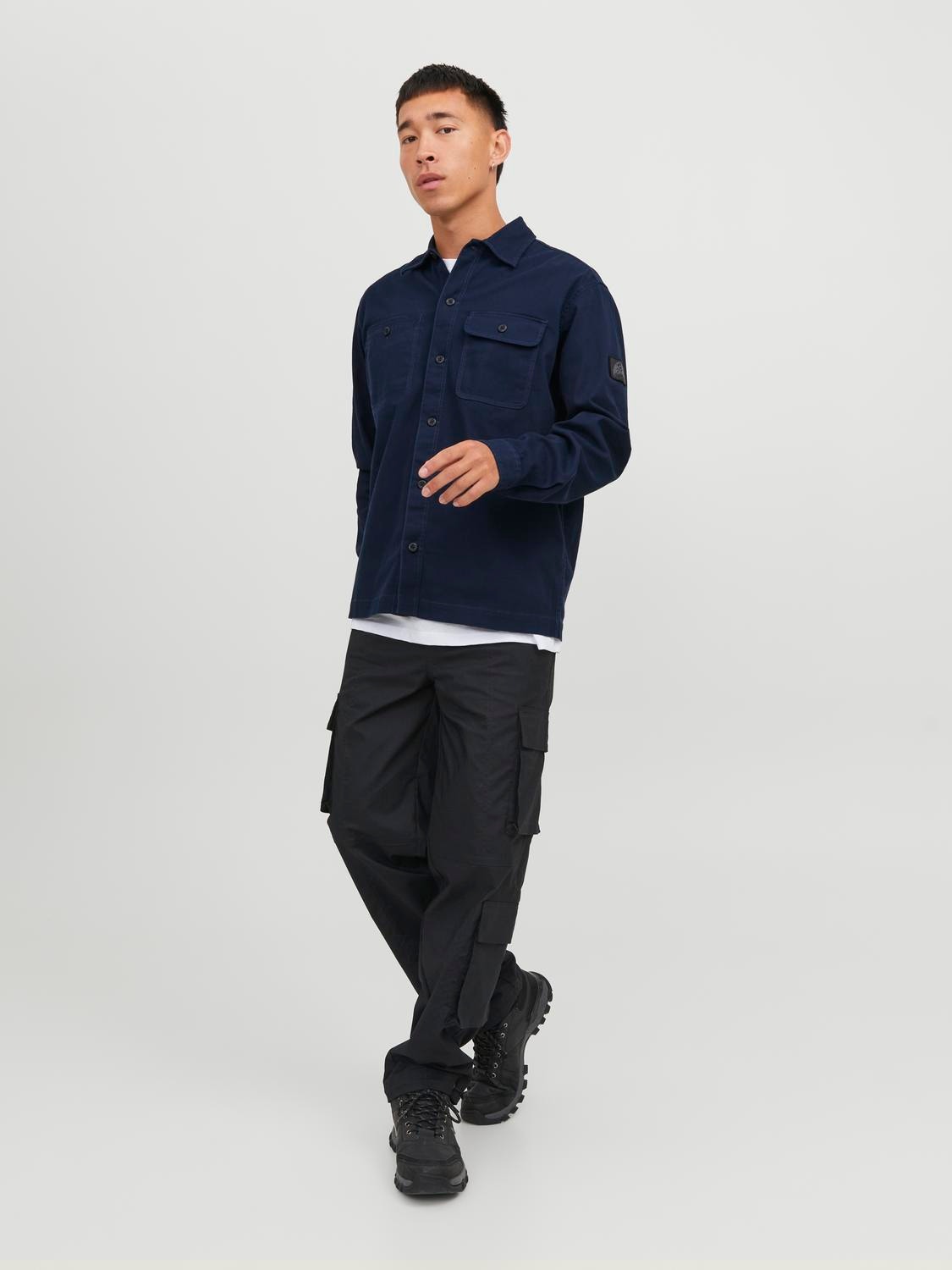 Jack & Jones Relaxed Fit Overshirt -Navy Blazer - 12240366