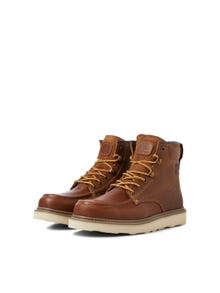 JACK & JONES Jjalbany Leather Boot Brown Stone - Botas de Cuero Hombre,  Color marrón, Tall…