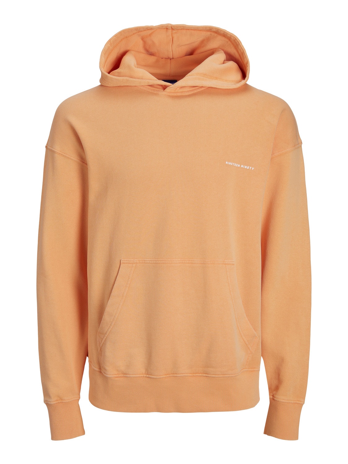 Jack & Jones Ühevärviline Kapuutsiga pusa -Pumpkin - 12240572