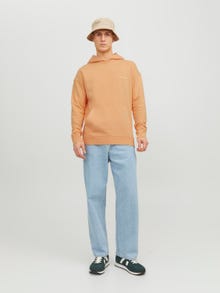 Jack & Jones Ühevärviline Kapuutsiga pusa -Pumpkin - 12240572