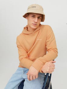 Jack & Jones Gładki Bluza z kapturem -Pumpkin - 12240572