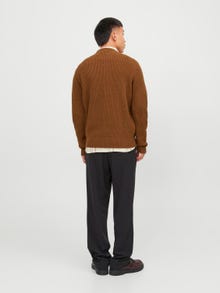 Jack & Jones Vienspalvis Apatinis megztinis -Cambridge Brown - 12240577