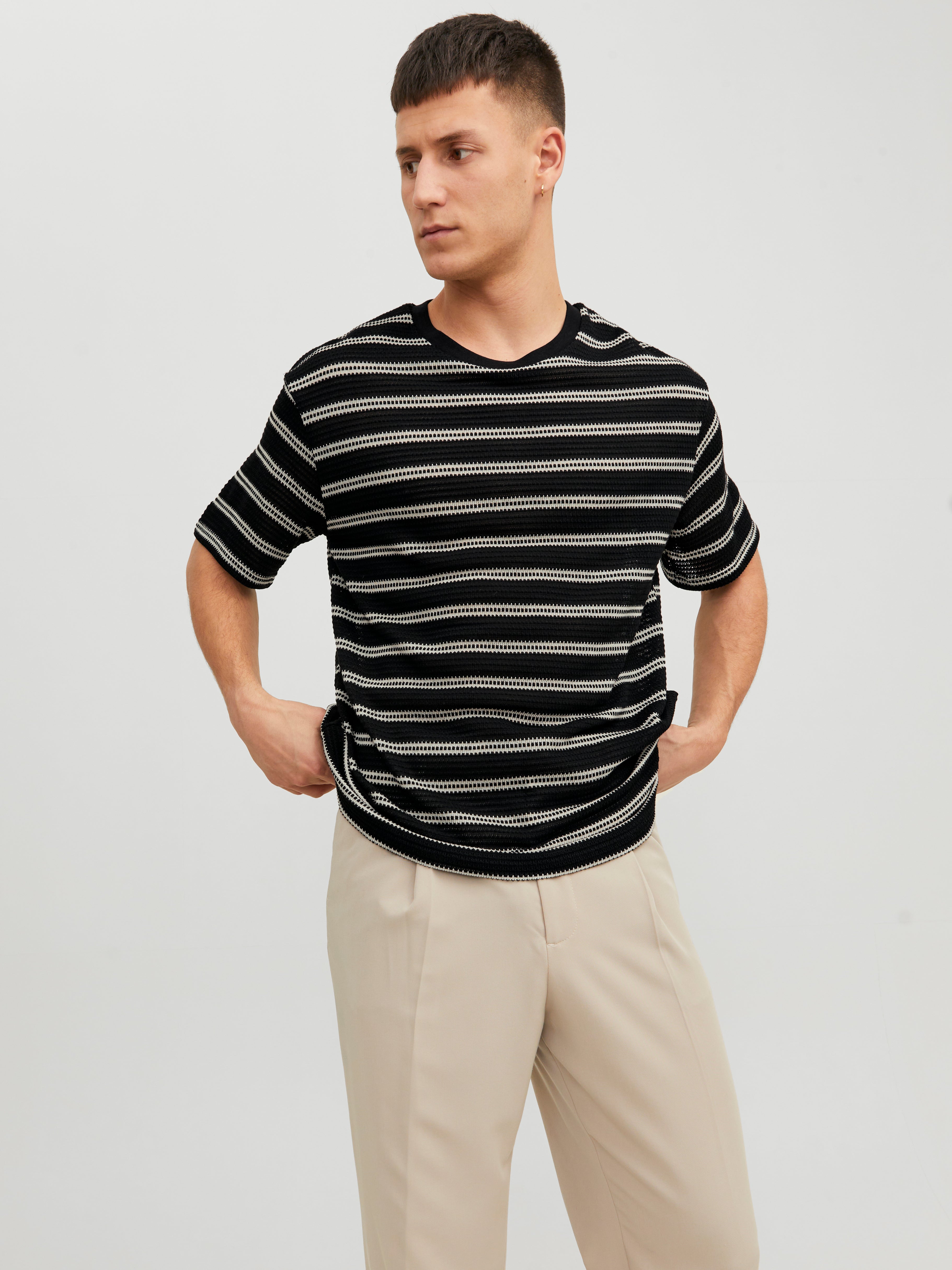 T-shirt Rayures Col Rond - Jack & Jones - Modalova