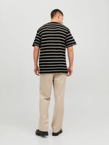 Jack & Jones Striped Crew neck T-shirt -Black - 12240629