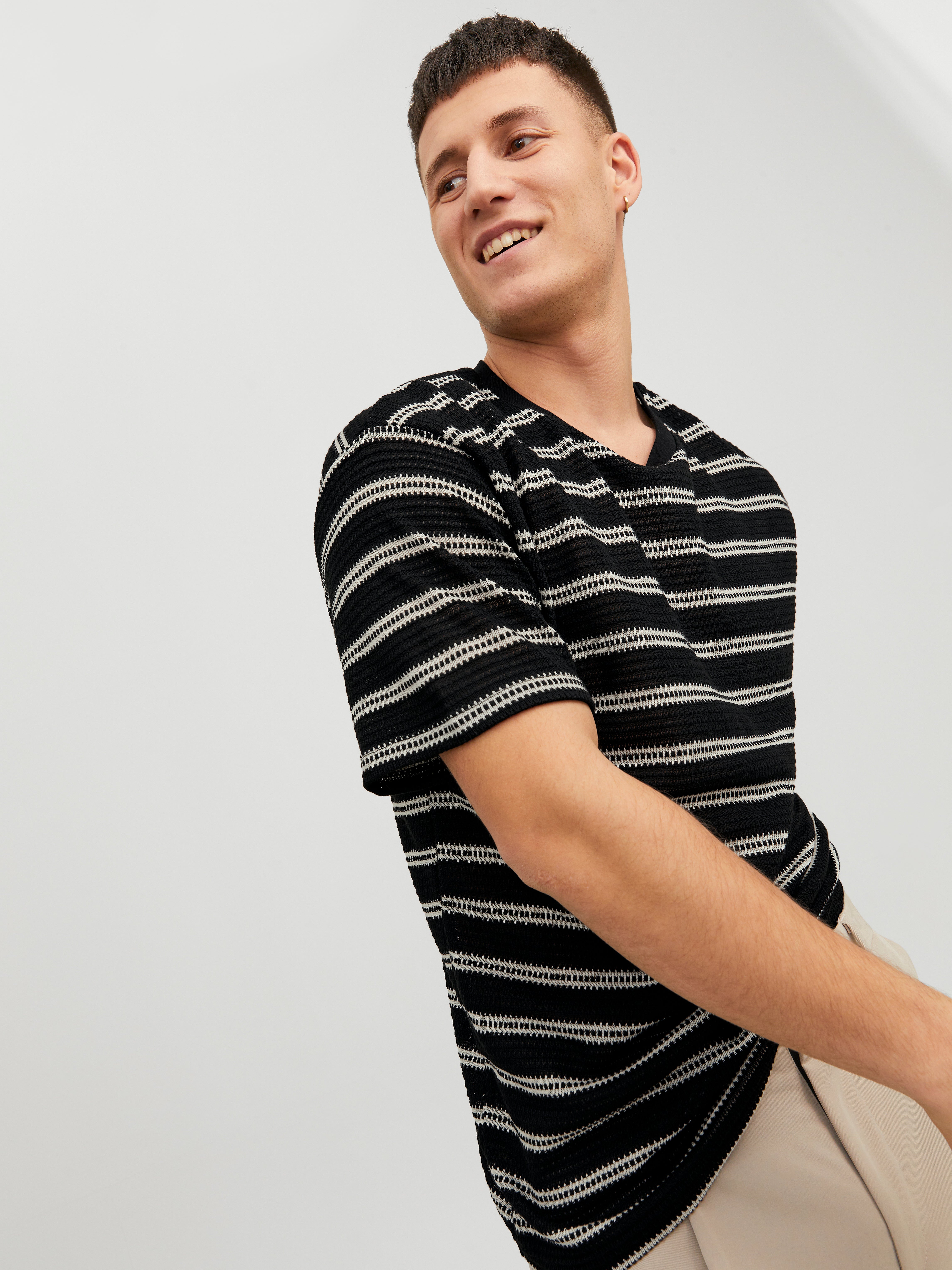 Jack & Jones Striped Crew neck T-shirt - 12240629