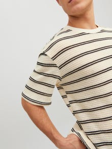 Jack & Jones Striped Crew neck T-shirt -Ecru - 12240629