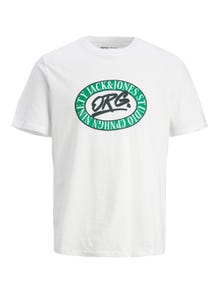 Jack & Jones Logo Ronde hals T-shirt -Bright White - 12240664
